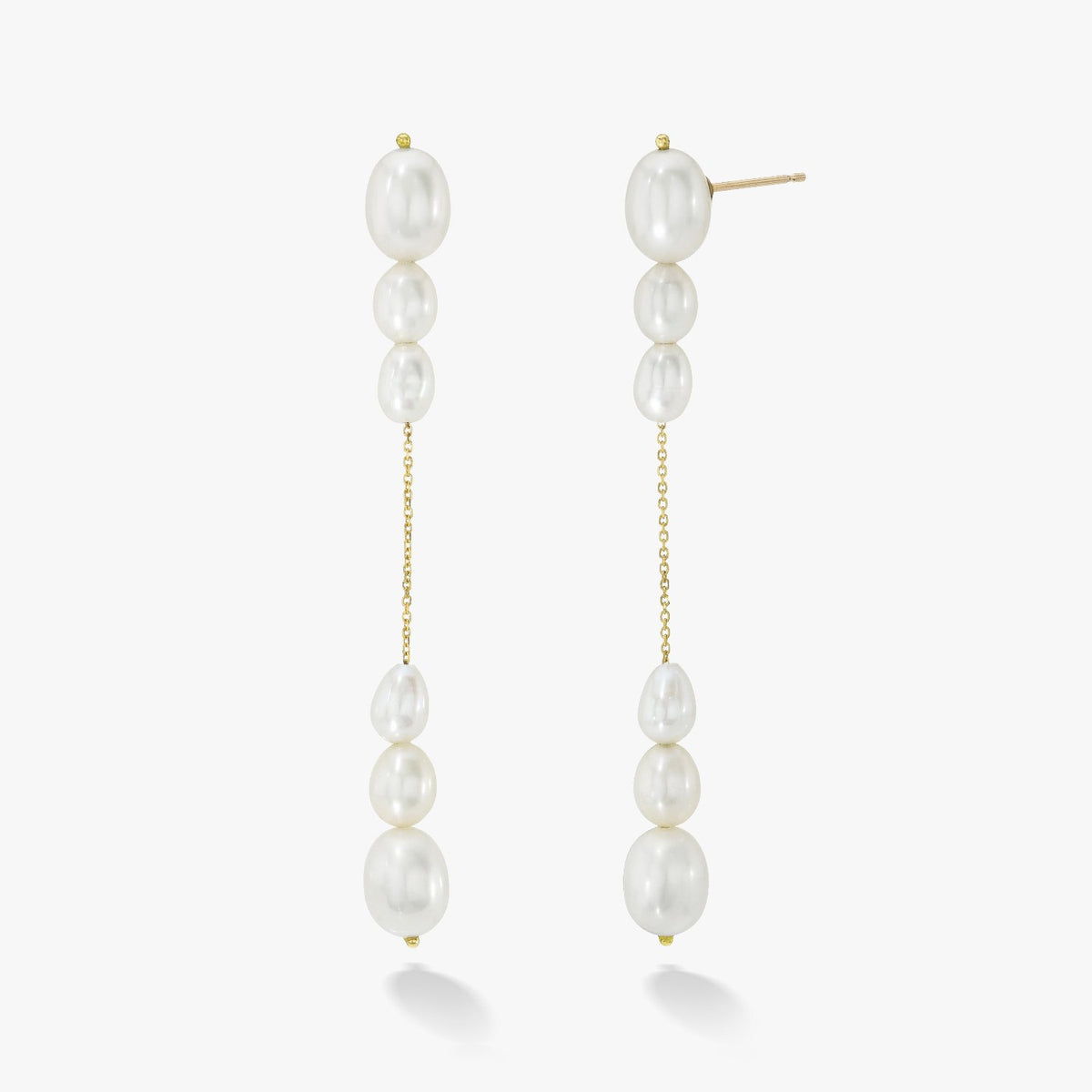 Lucia Graduated Earrings, White