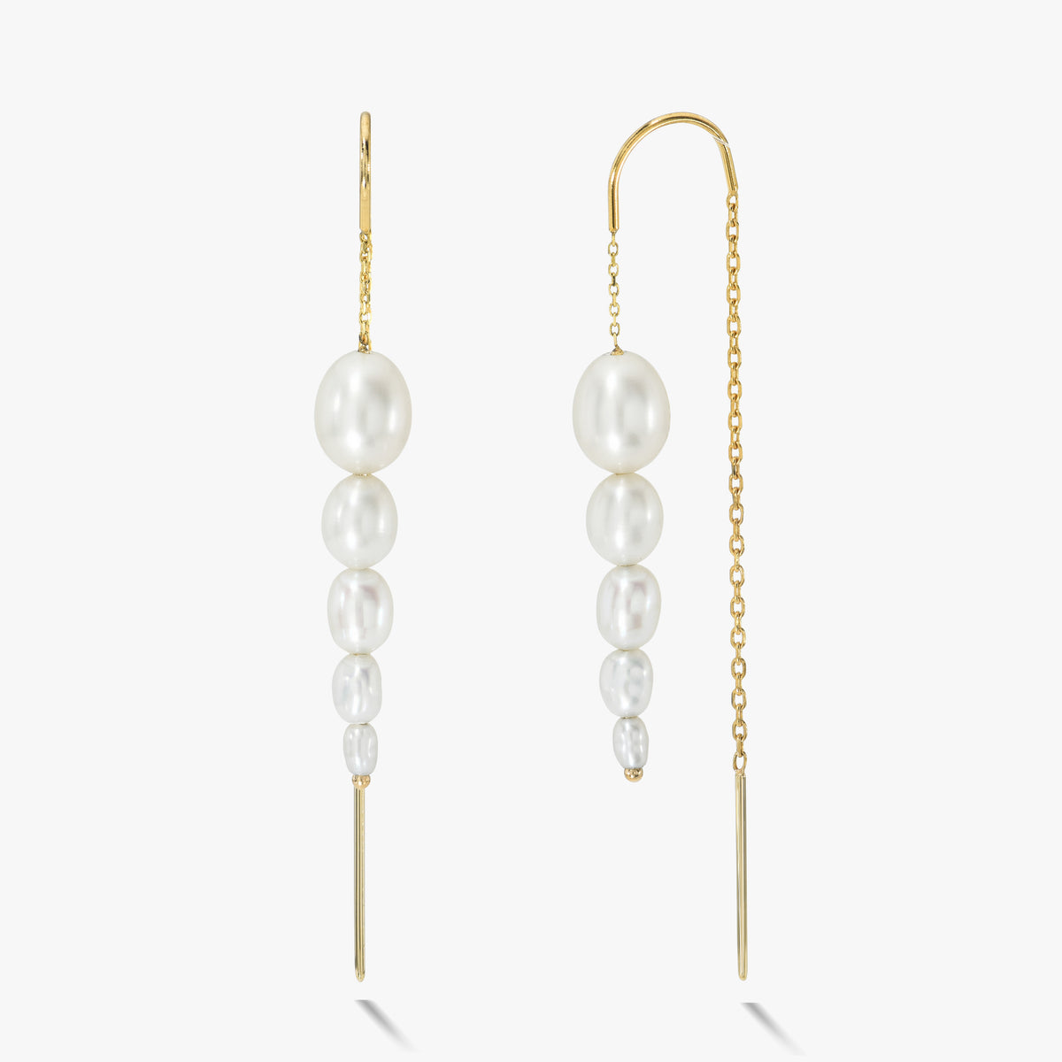 Paloma Threader Earrings, White