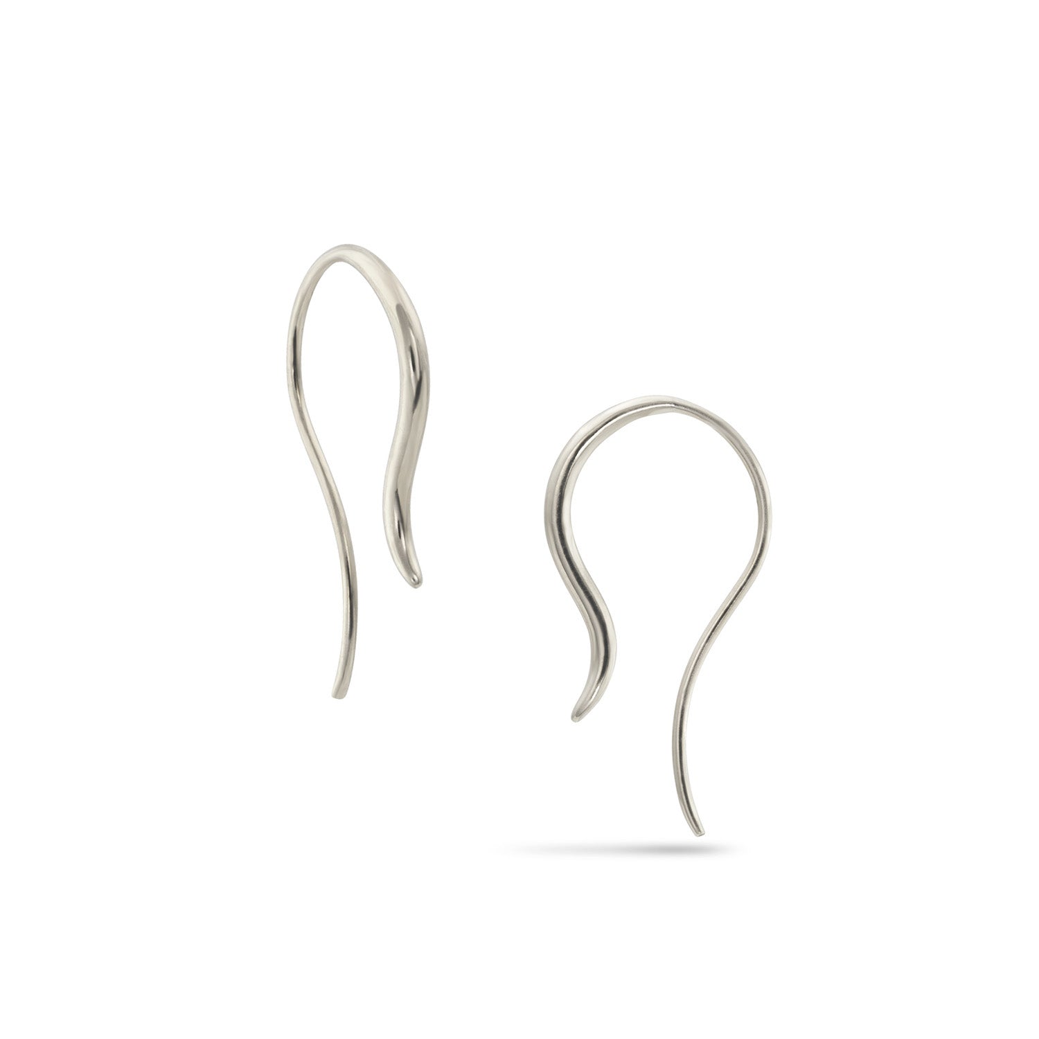 Triple Tear Fish Hook Earrings-Silver