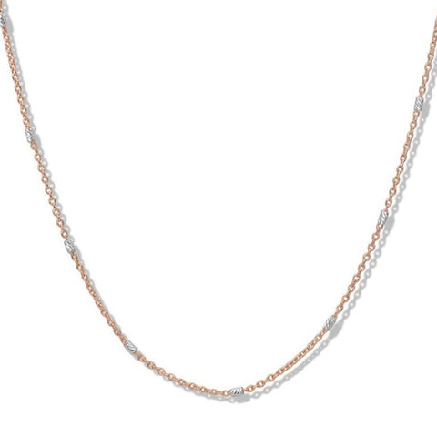 Rose Gold Mother of Pearl and Diamond Monograms Layering Necklace